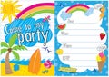 Summer party invite Royalty Free Stock Photo