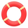 Summer party life buoy icon, cartoon style Royalty Free Stock Photo