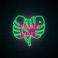 Summer party neon signboard.