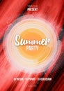 Summer party poster with abstract background. Vector illustration EPS10 Royalty Free Stock Photo