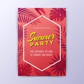 Summer Sunset Party Poster Design