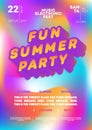 Summer party poster for electronic music fest