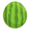 Summer party whole watermelon icon, cartoon style Royalty Free Stock Photo