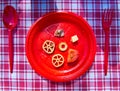 Summer pasta with tomato, tuna, oregano and olives Royalty Free Stock Photo