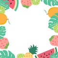 Pastel color fruity summer background Royalty Free Stock Photo