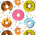 Summer pattern with donuts