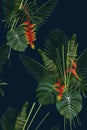 Summer Pattern Tropical leaf Seamless Background Royalty Free Stock Photo