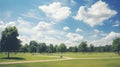 summer peaceful cloud sunny landscape