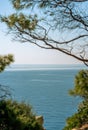 Summer peaceful landscape with sailing yacht, Telascica National Park, Croatia Royalty Free Stock Photo