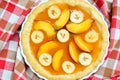 Summer peach banana fresh tart