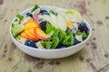 Summer peach blueberry salad