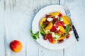 Summer peach tomato salad