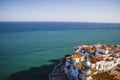 Summer, penyscola village views from the castle, province of Val Royalty Free Stock Photo