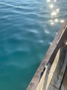 Summer photography, stairs to the blue sea, azure water