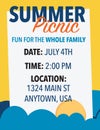 Summer picnic invitation