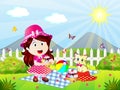 Summer Picnic Spirit Vector Illustration