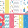 Summer Pineapple Digital Paper Collection