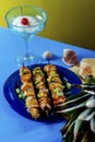 Summer Pineapple Pork Skewers Royalty Free Stock Photo