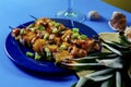 Summer Pineapple Pork Skewers Royalty Free Stock Photo