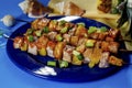 Summer Pineapple Pork Skewers Royalty Free Stock Photo