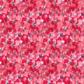 Summer pink floral ditzy daisy background. Seamless retro bloom vector pattern. Stylized drawn vintage flower texture