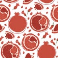 Summer fruit cartoon doodle seamless pattern