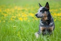 Summer portrait of Australian Cattle Dog Royalty Free Stock Photo