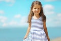 Summer portrait little girl in dress Royalty Free Stock Photo