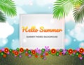 Spring Summer poster wonderful flowers design layout. Royalty Free Stock Photo