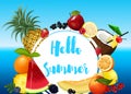 Summer poster with fruits