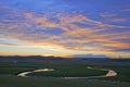 Summer prairies sunset glow Royalty Free Stock Photo