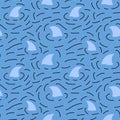 Summer print animals dolphin seamless shark fin pattern for fabrics and wrapping and kids clothes and beach textiles Royalty Free Stock Photo