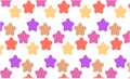 Summer print lilac yellow orange stars