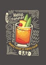 Summer print for t-shirt vector design