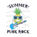 Summer punk rock. Vector illustration for clothing