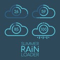 Summer Rain Loader. Color Bars With Clouds