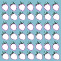 Summer Raspberries on Blue Retro Design Pattern Royalty Free Stock Photo