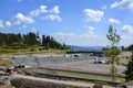 Summer reconstruction of the biathlon arena in Oslo-Holmenkollen for the upcoming competition season, Norway
