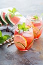 Summer refreshing cocktails with watermelon Royalty Free Stock Photo