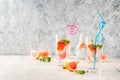 Summer refreshment grapefruit drink Royalty Free Stock Photo