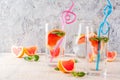 Summer refreshment grapefruit drink Royalty Free Stock Photo