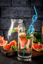 Summer refreshment grapefruit drink Royalty Free Stock Photo