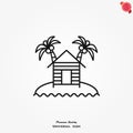 Resort icon vector