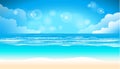 Summer relax Sea, blue, sand, beach, design modern idea and concept think creativity