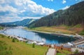 View of the lake in Bukovel