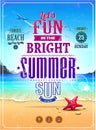 Summer retro poster Royalty Free Stock Photo