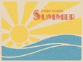 Summer retro poster Royalty Free Stock Photo