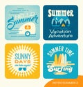 Summer retro typography designs