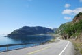 Summer road along the coast of Mageroya. Royalty Free Stock Photo
