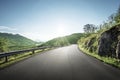 Summer road in mountain, Lofoten islands